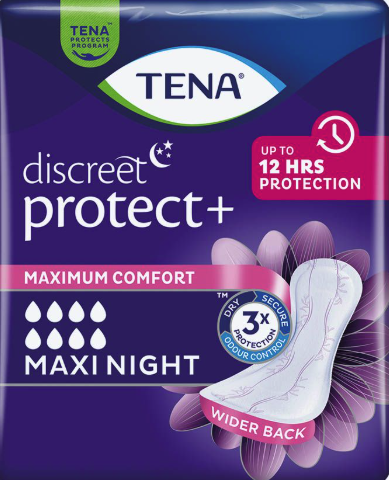 Tena - Protections Discreet Maxi Night - Sachet de 12